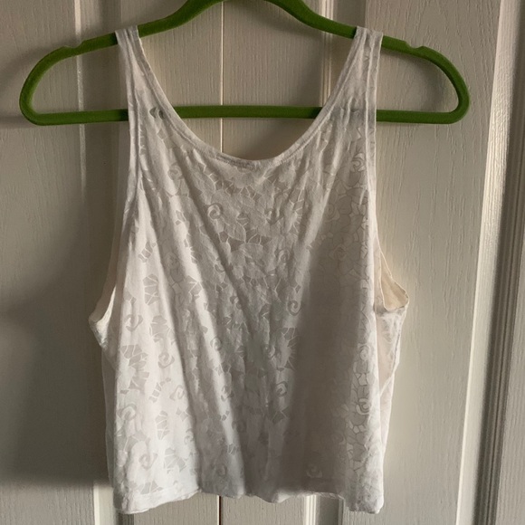 LA Hearts White Floral Tank Top - Picture 2 of 4